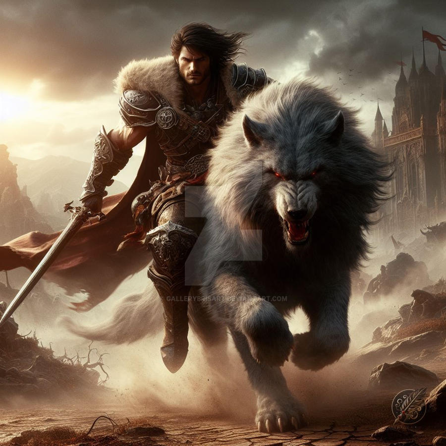 Guy Riding Wolf Warrior Riding The Wolf
