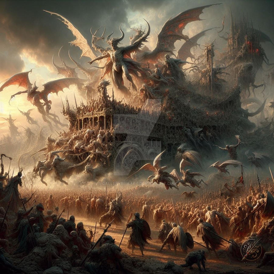 Demonic Combat Hellish Demon Battle by GalleryBrisArt on DeviantArt