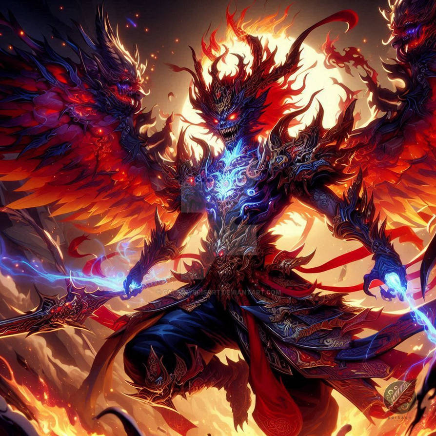 Fire Demon Warrior by GalleryBrisArt on DeviantArt