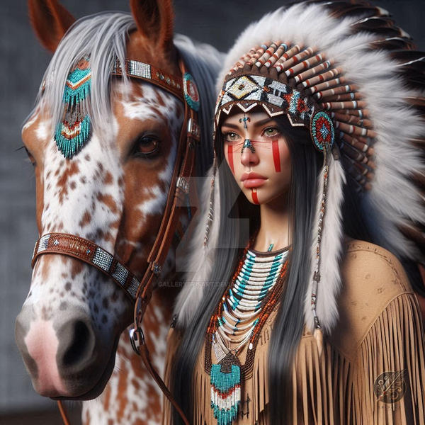 Native Woman by GalleryBrisArt on DeviantArt