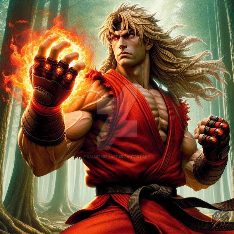 Ken Fire Street Fighter - Ken by GalleryBrisArt on DeviantArt