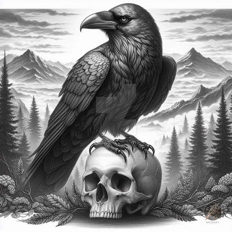 Raven Messenger of Death by GalleryBrisArt on DeviantArt