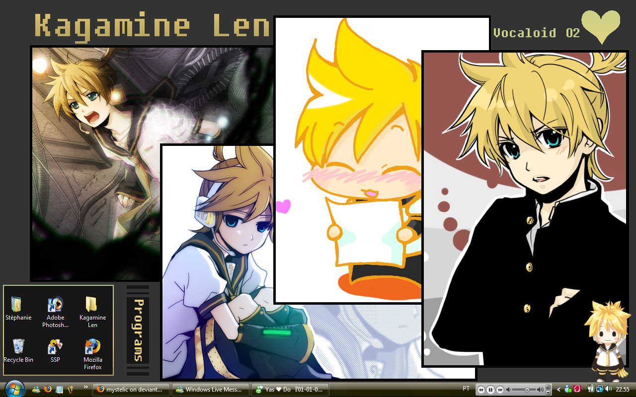 .::Kagamine Len desktop::. by mystelic on DeviantArt