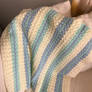 Light blues and cream baby blanket