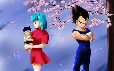 Vegeta and Bulma - Hanami