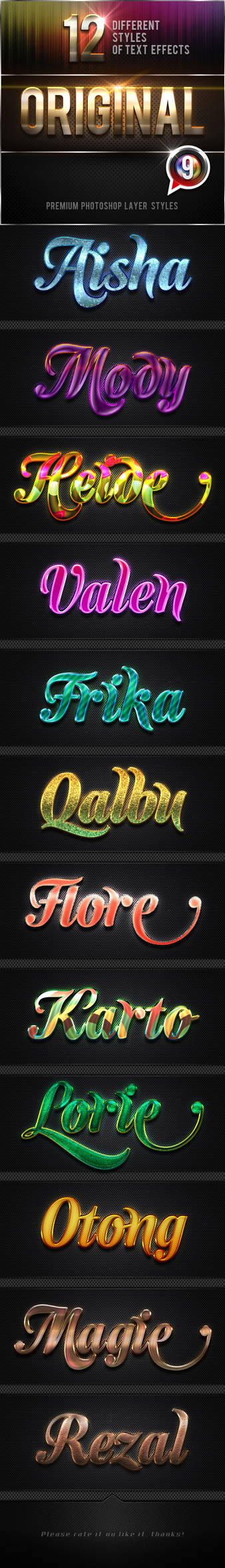 12 Original Photoshop Text Effects Vol.10