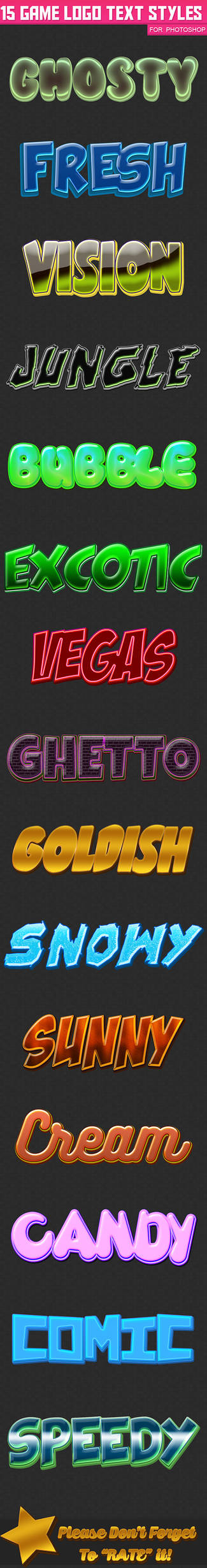 15 Game Logo Text Styles for Photoshop by Kluzya on DeviantArt