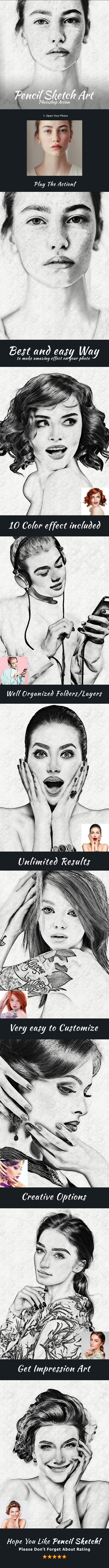 Pencil Sketch Art Photoshop Action By Kluzya On Deviantart