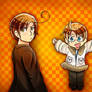 Romano and Chibi!America