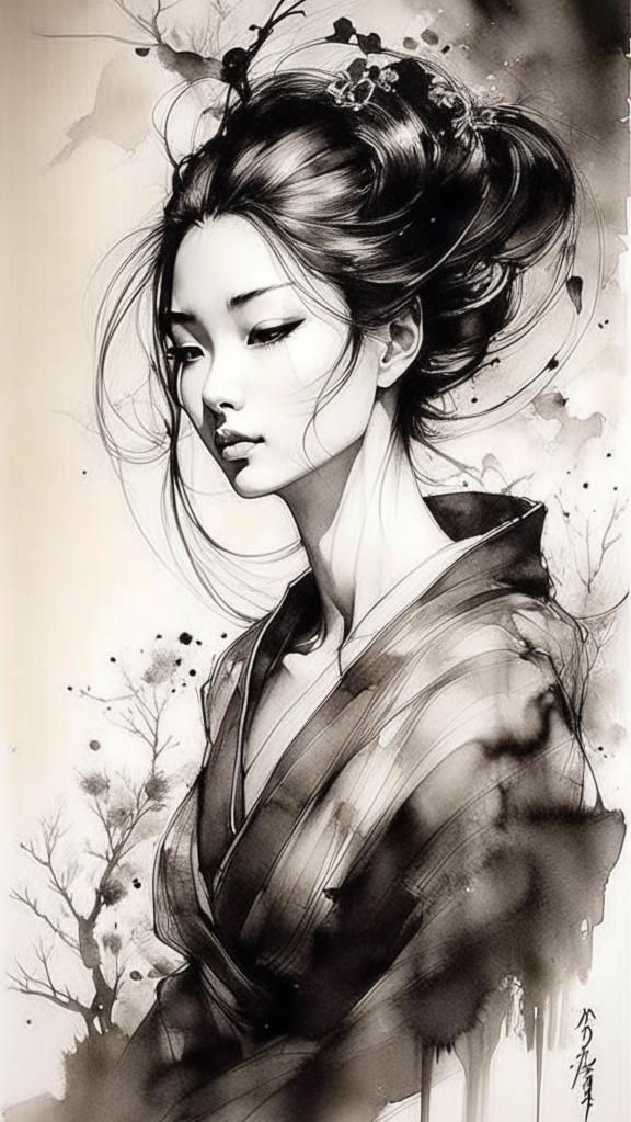 Japanese Ink Style by MikeToneD on DeviantArt