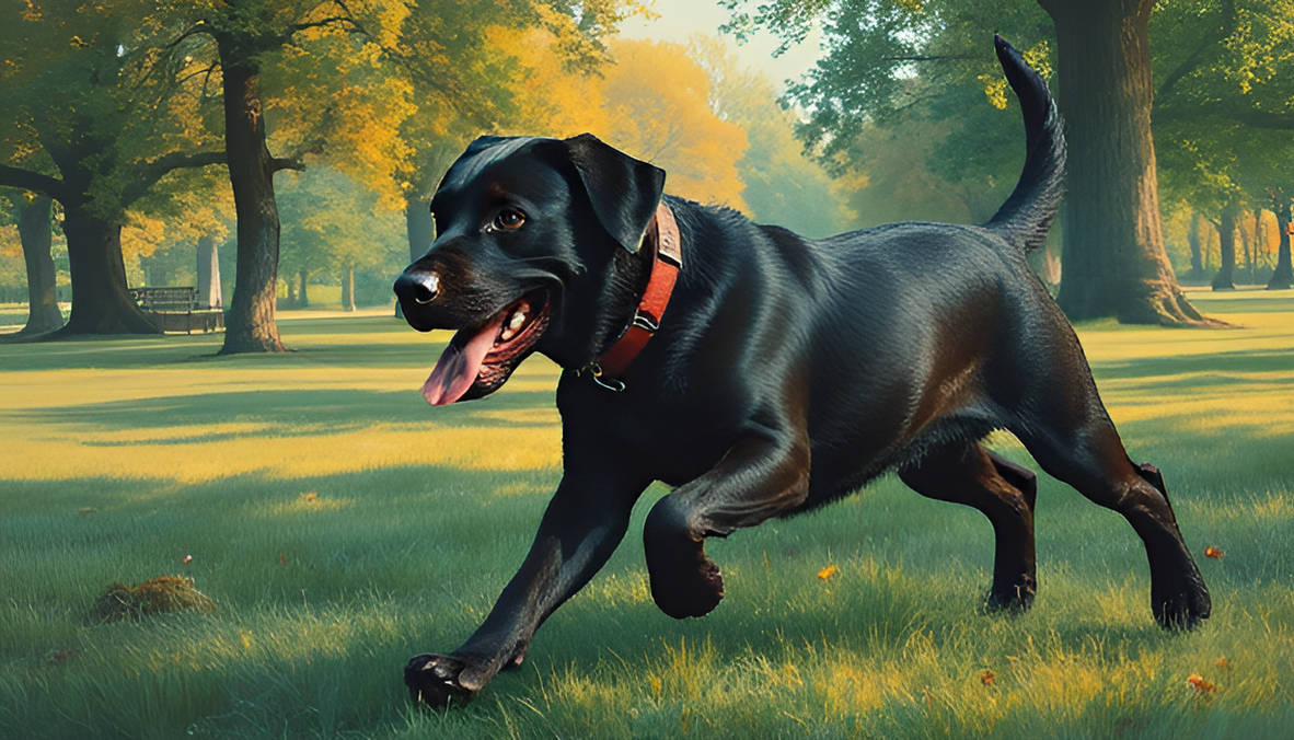 Humans Pating Labrador Painting of a Black Labrador by MikeToneD on DeviantArt