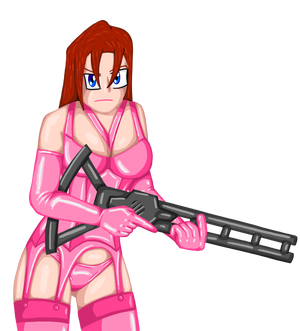 Pink gun girl