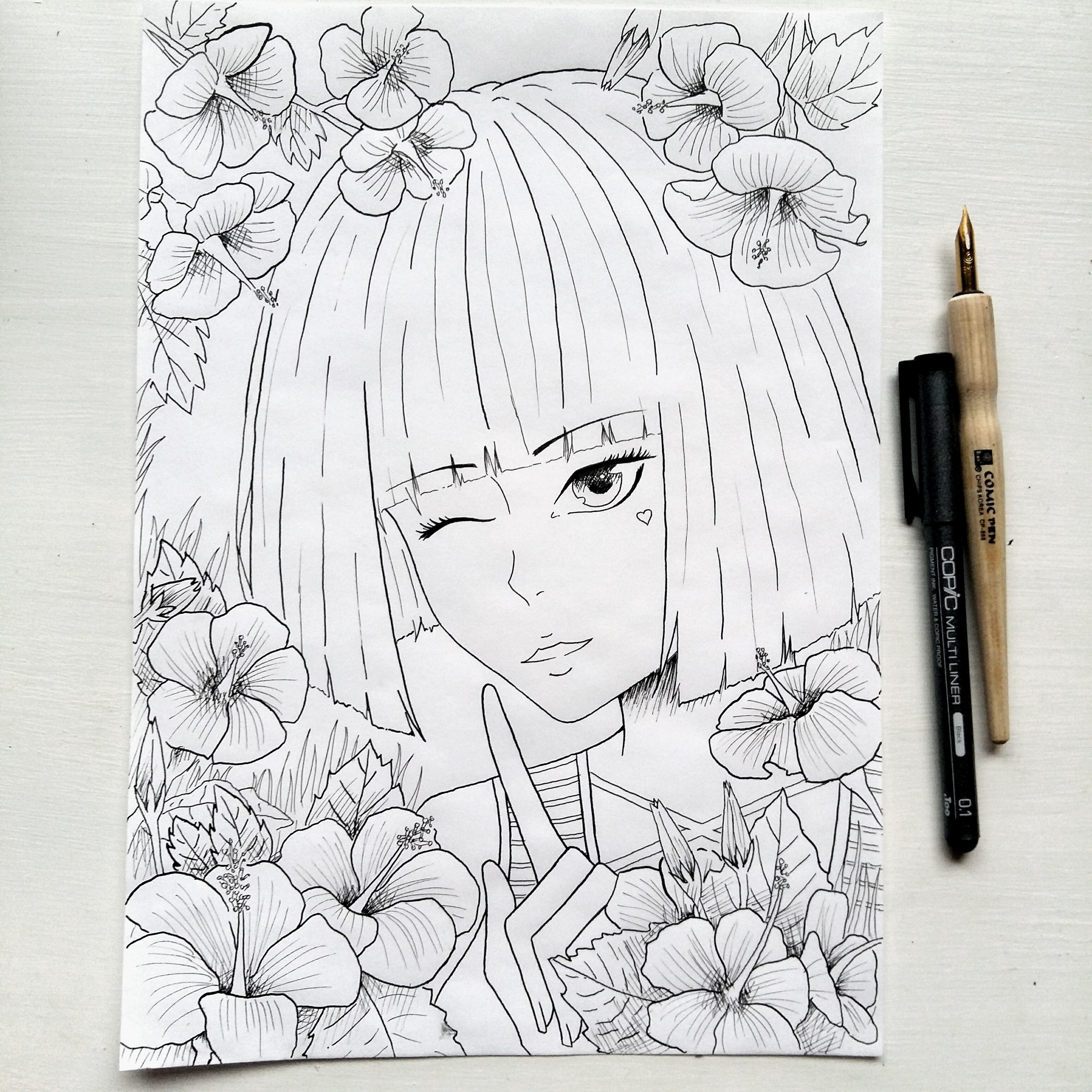 OC Flower Series - Aileen (Lineart)