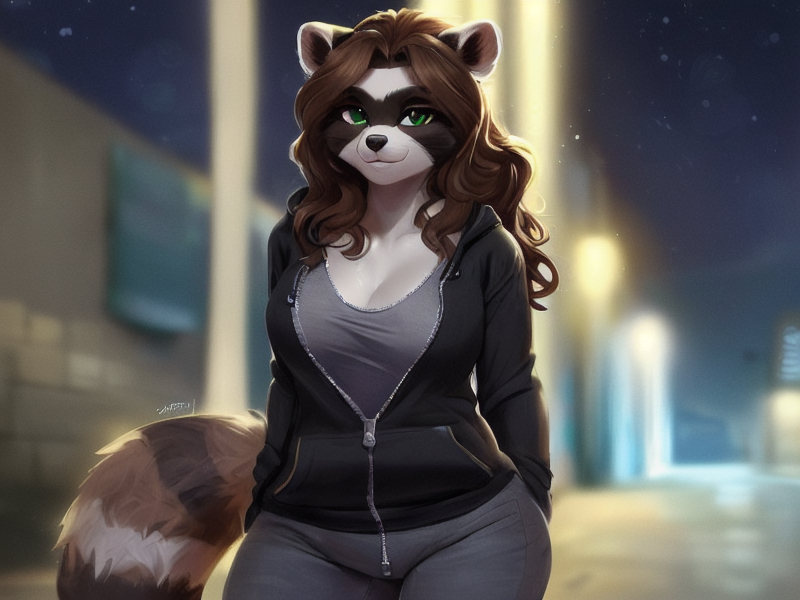 Raccoon Girl by GracieSqueaks on DeviantArt