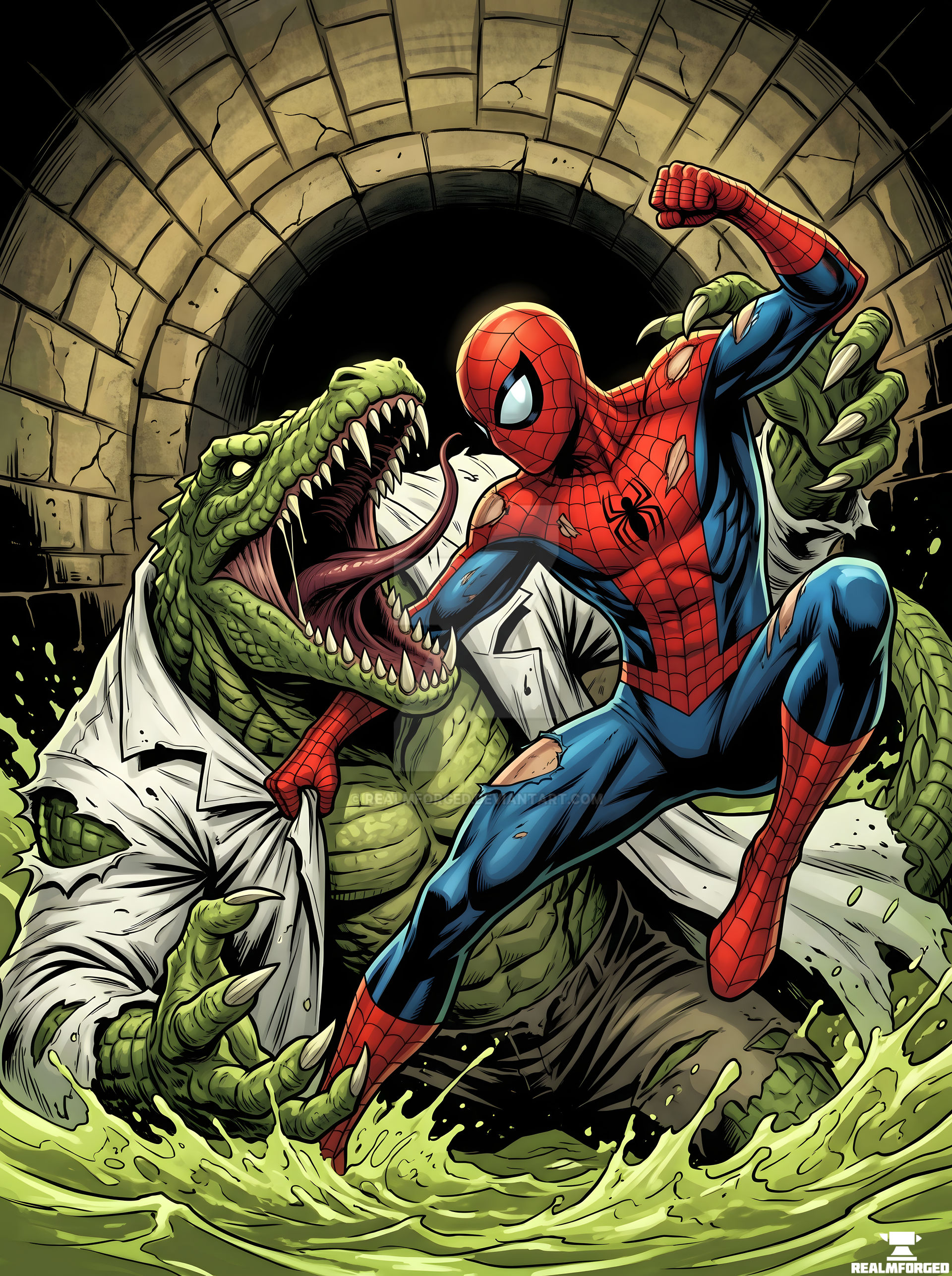 Spiderman versus The Lizard