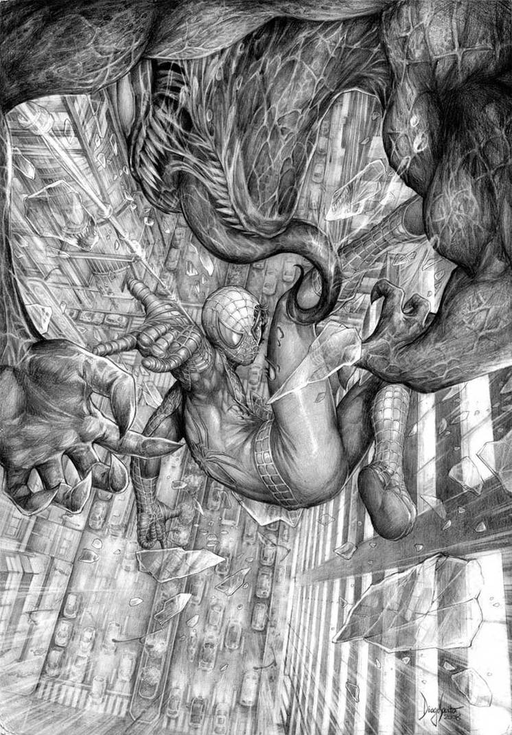 Spider-Man vs Venom by diogosaito