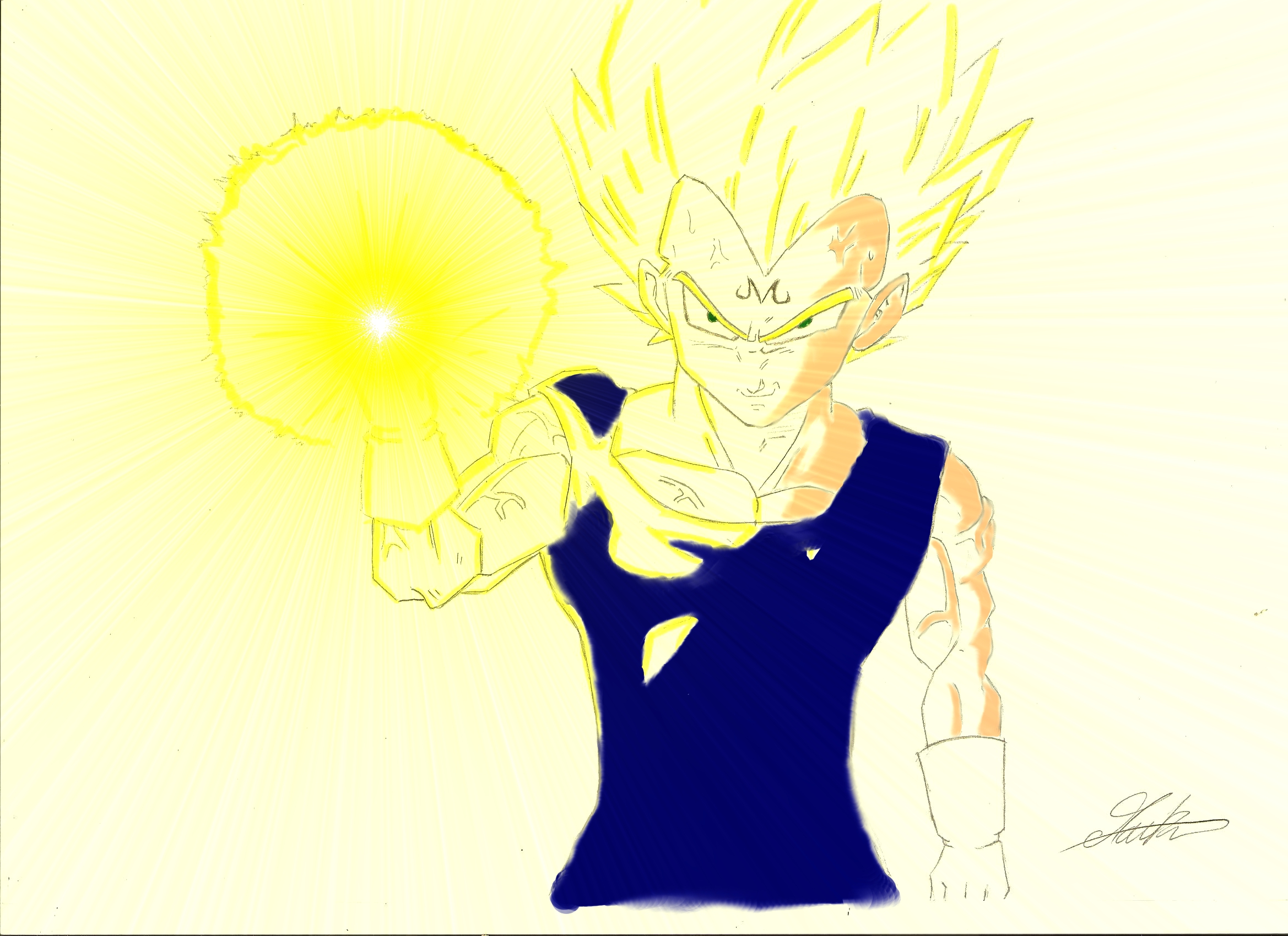 Majin Vegeta Colorised