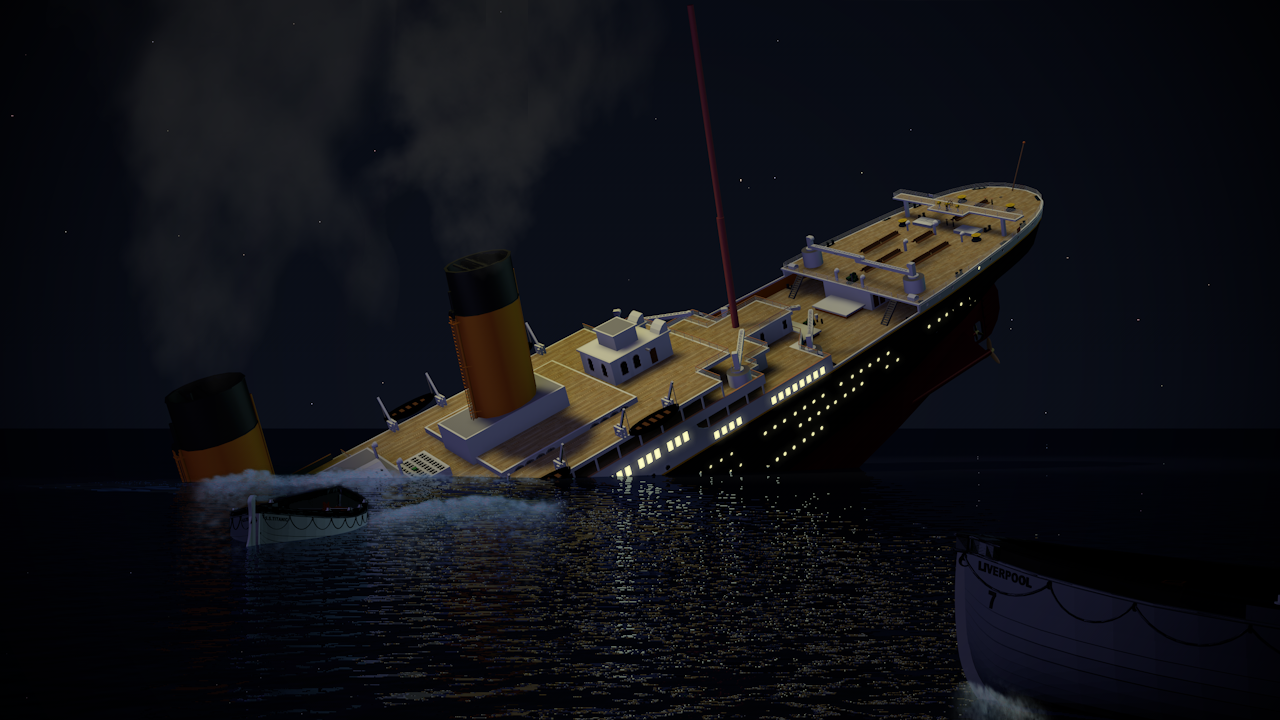 ~ The Final Plunge of the Titanic ~