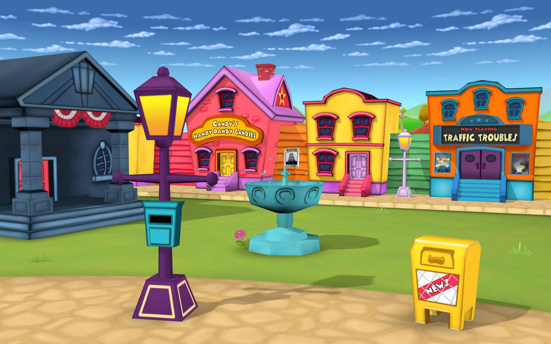 Toontown - Town Central 3D Model by WilliamModels on DeviantArt