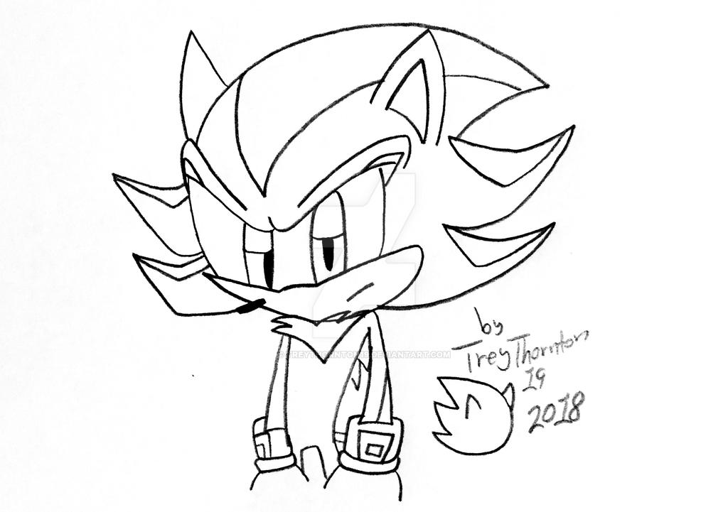 Shadow the Hedgehog lineart and sketch! Which do you like better