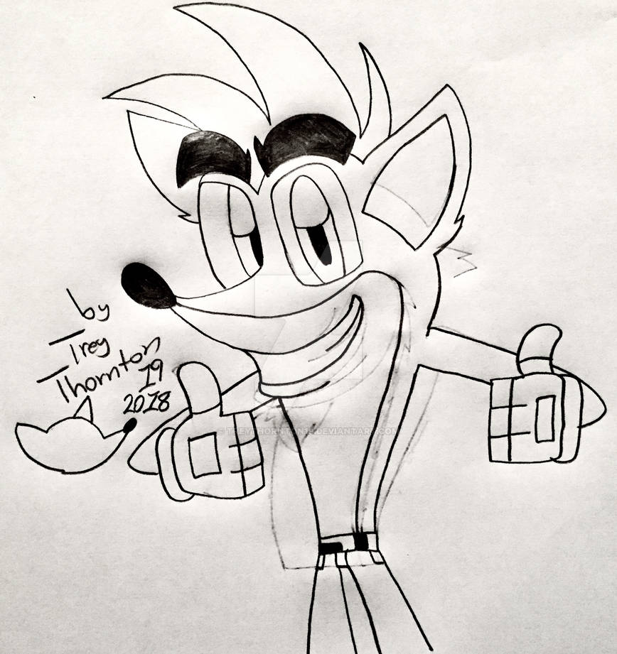 Crash Bandicoot (sketch) by Treythornton19 on DeviantArt