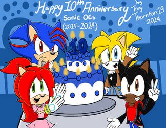 Happy 10th Anniversary to my sonic ocs (2014-2024)