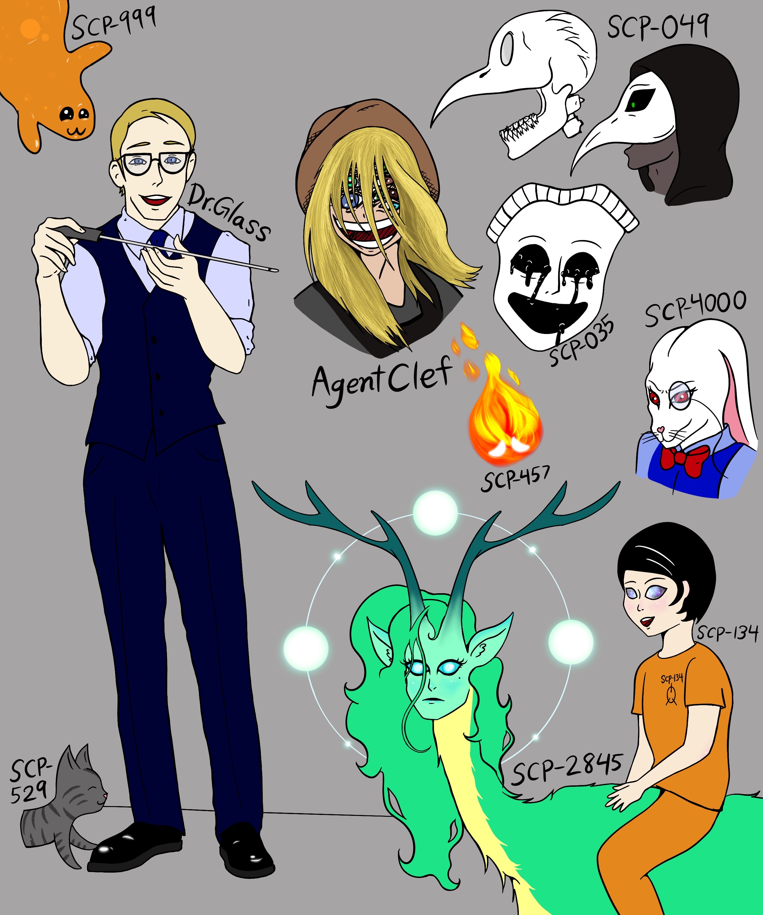 Scp character designs by OpalescentsMoonchild on DeviantArt
