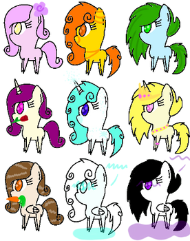 Mlp chibi adopts - 10pts each - 9/9