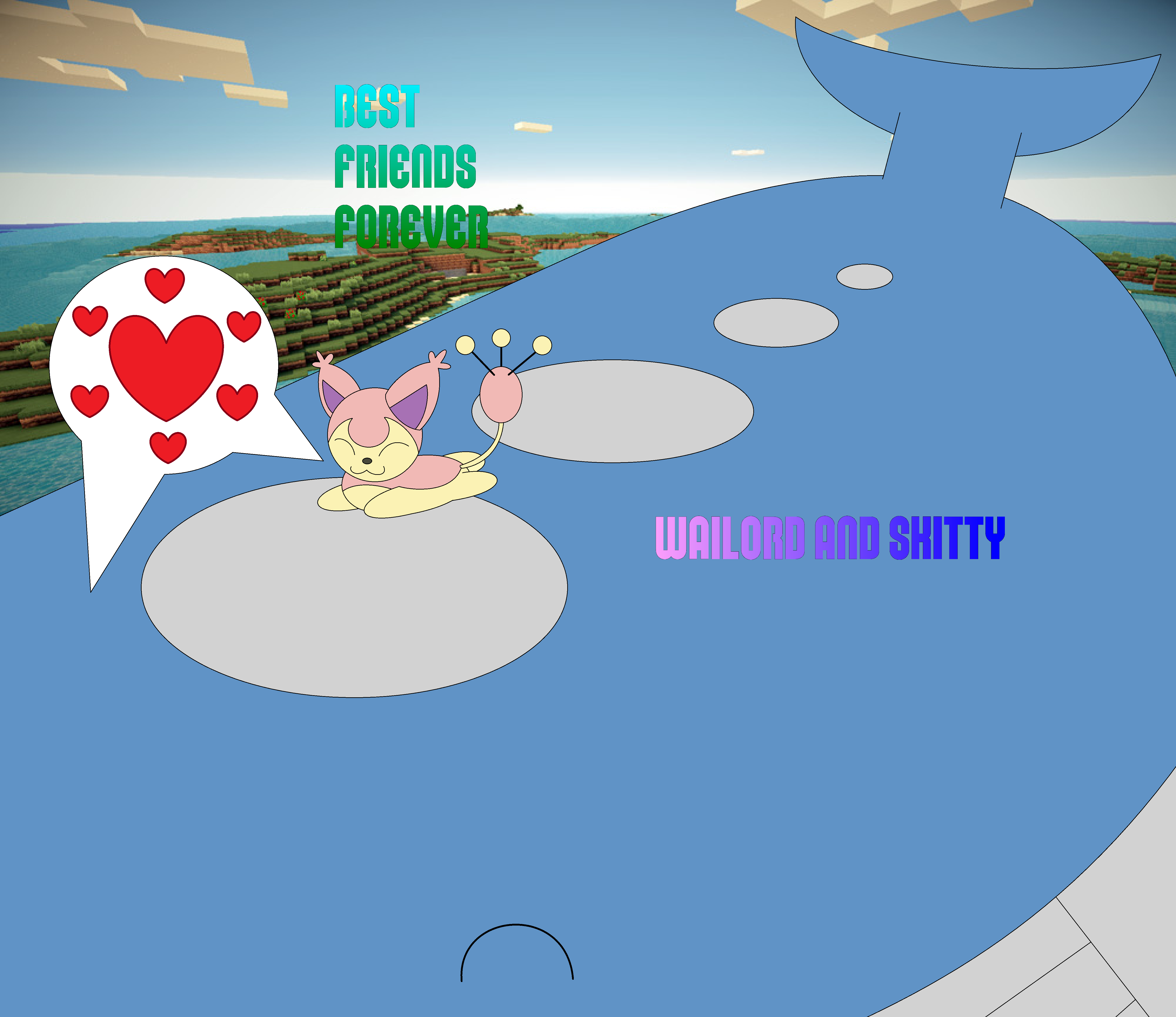 Wailord and Skitty by KenTheNekomata on DeviantArt