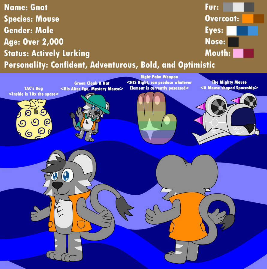 Gnat The Mouse Ref Sheet (2019) by KenTheNekomata on DeviantArt
