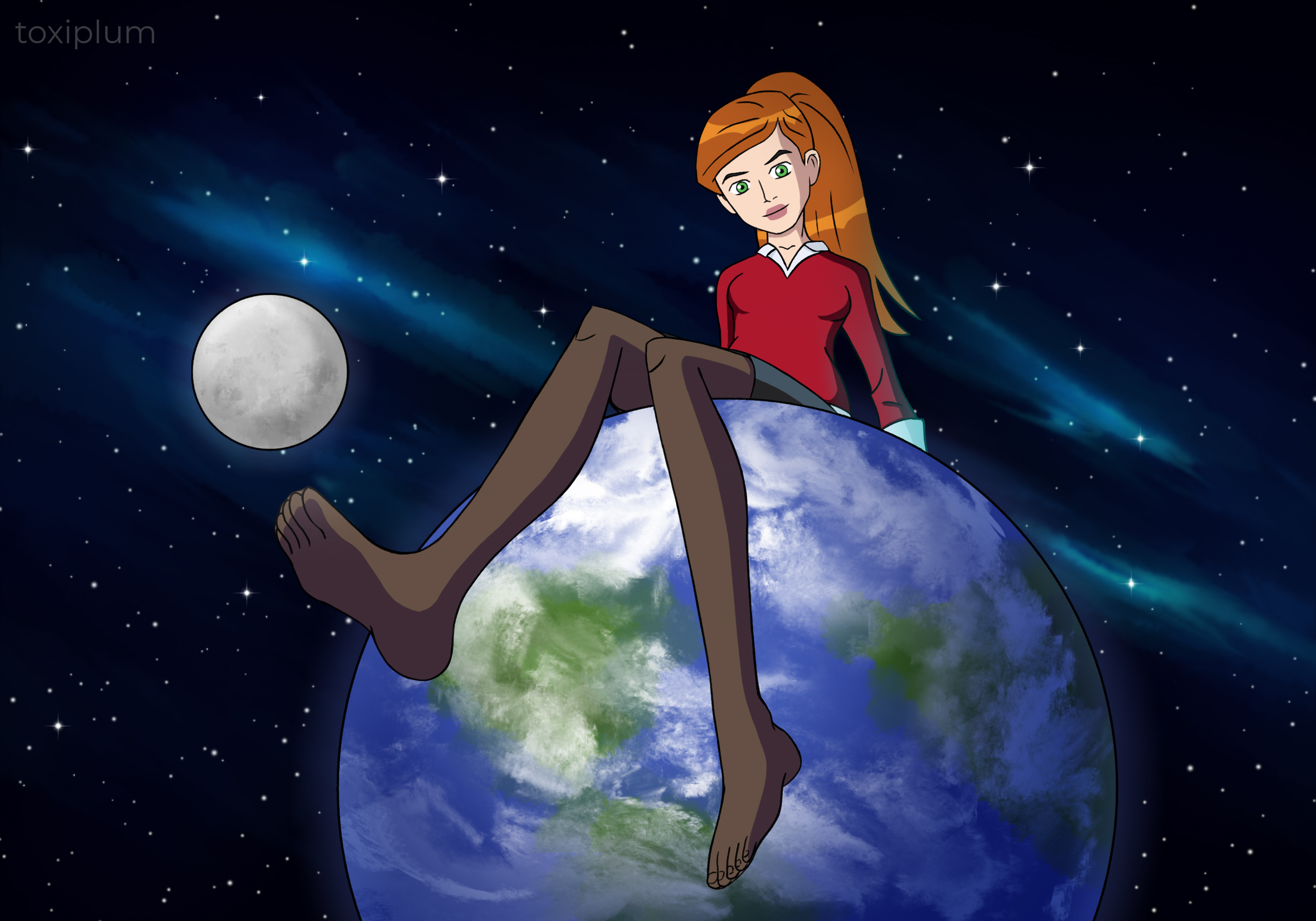 Giantess Gwen Tennyson/Ultimate Alien by toxiplum on DeviantArt