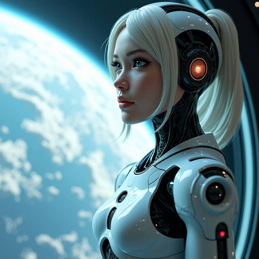 Female Scientist Android Science Fiction Female Android Space Station by GGUX on DeviantArt