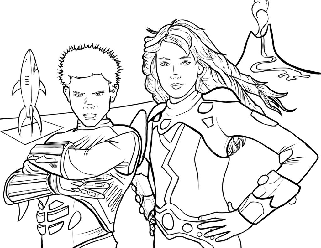 Sharkboy And Lavagirl Coloring Page