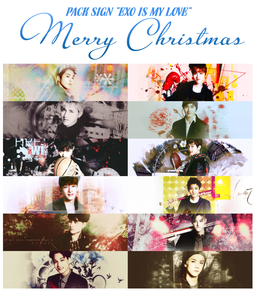 PACK SIGN EXO IS MY LOVE ~ Merry Christmas