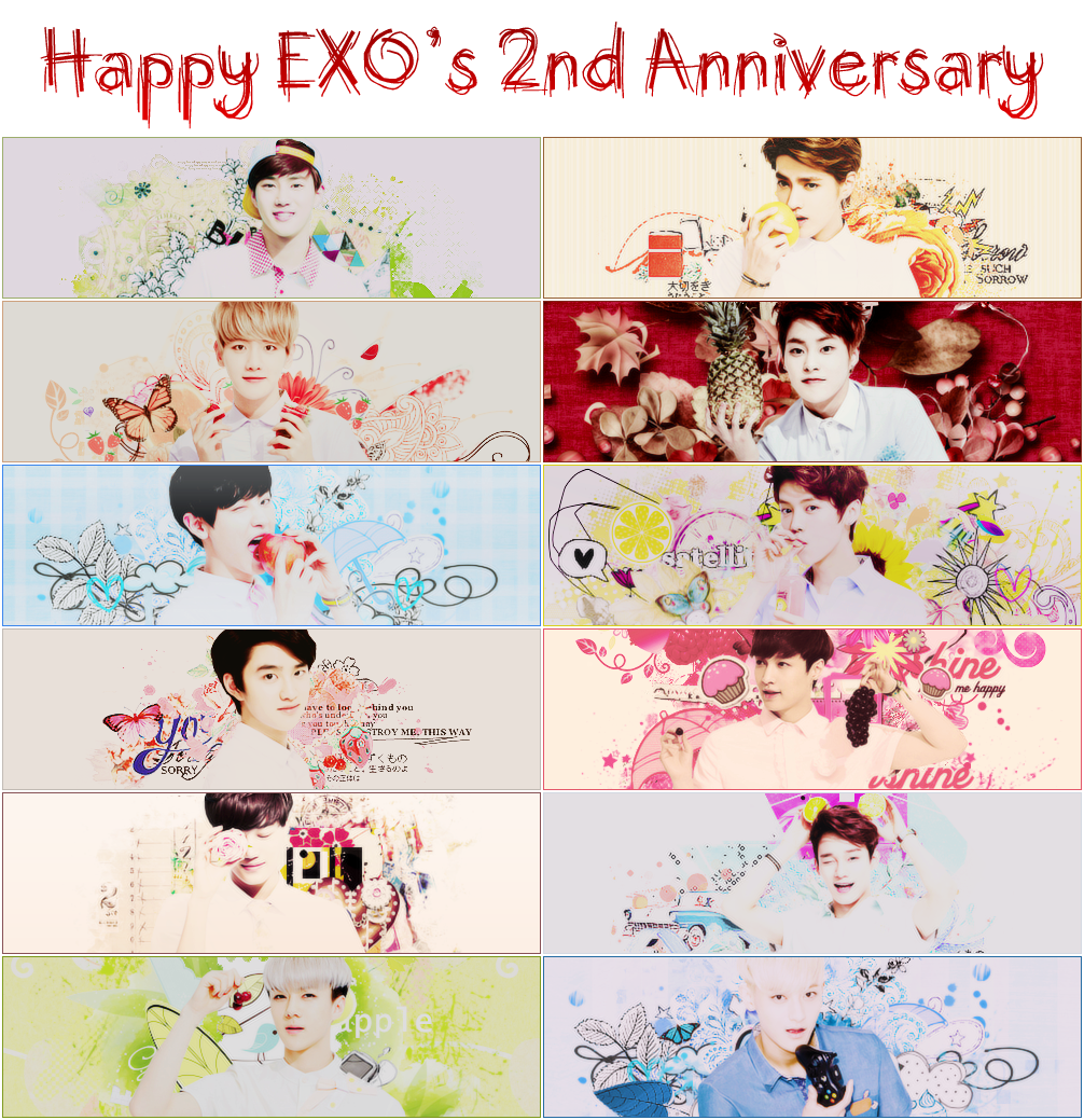 [140408][Pack Sign] HAPPY EXO'S 2ND ANNIVERSARY