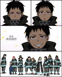 Shinra join the Fire Force Gang by emayuku