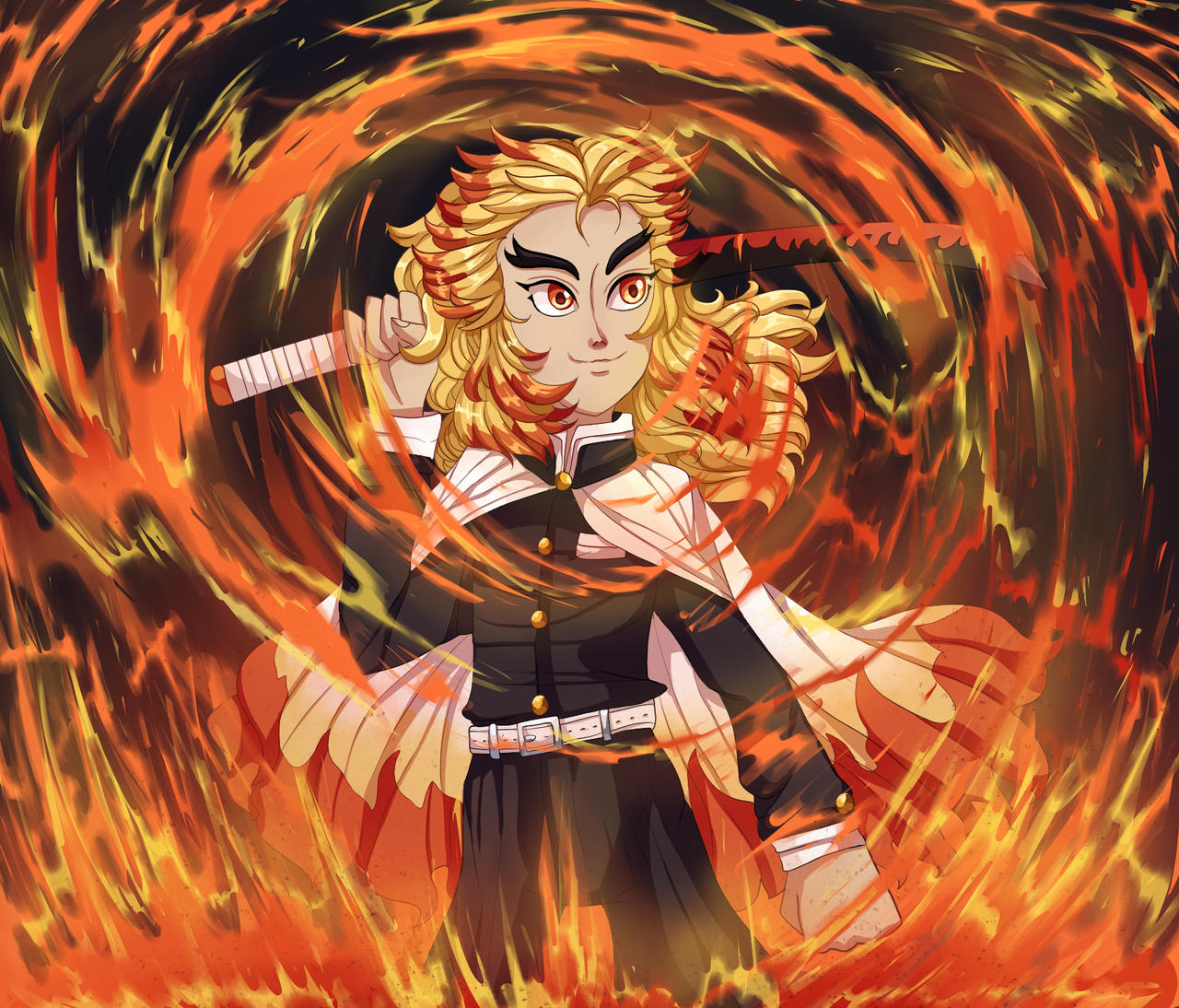 Demon Slayer Rengoku Fanart By Theladysknight On Deviantart Demon Slayer Rengoku Fanart By Theladysknight On Deviantart