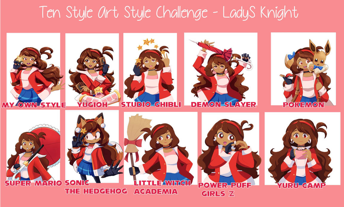 10 Art style Challenge by TheLadySKnight on DeviantArt