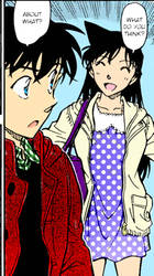 Shinichi and Ran at the aquarium