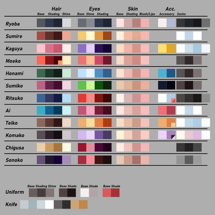 1989 Rivals Color Palette by MulberryArt on DeviantArt