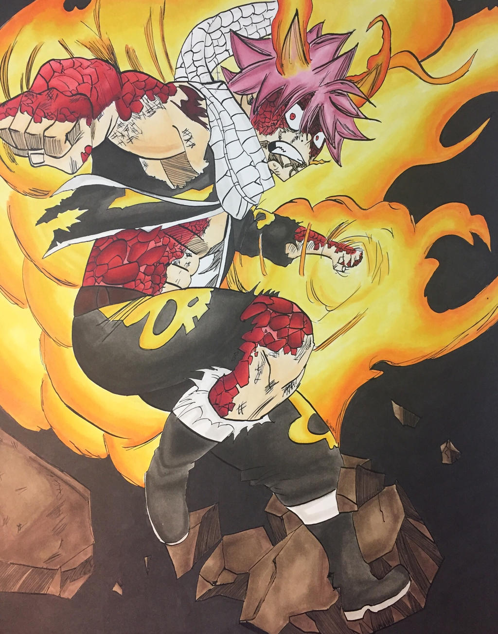 Natsu's Dragon Form by OneColoredLily on DeviantArt