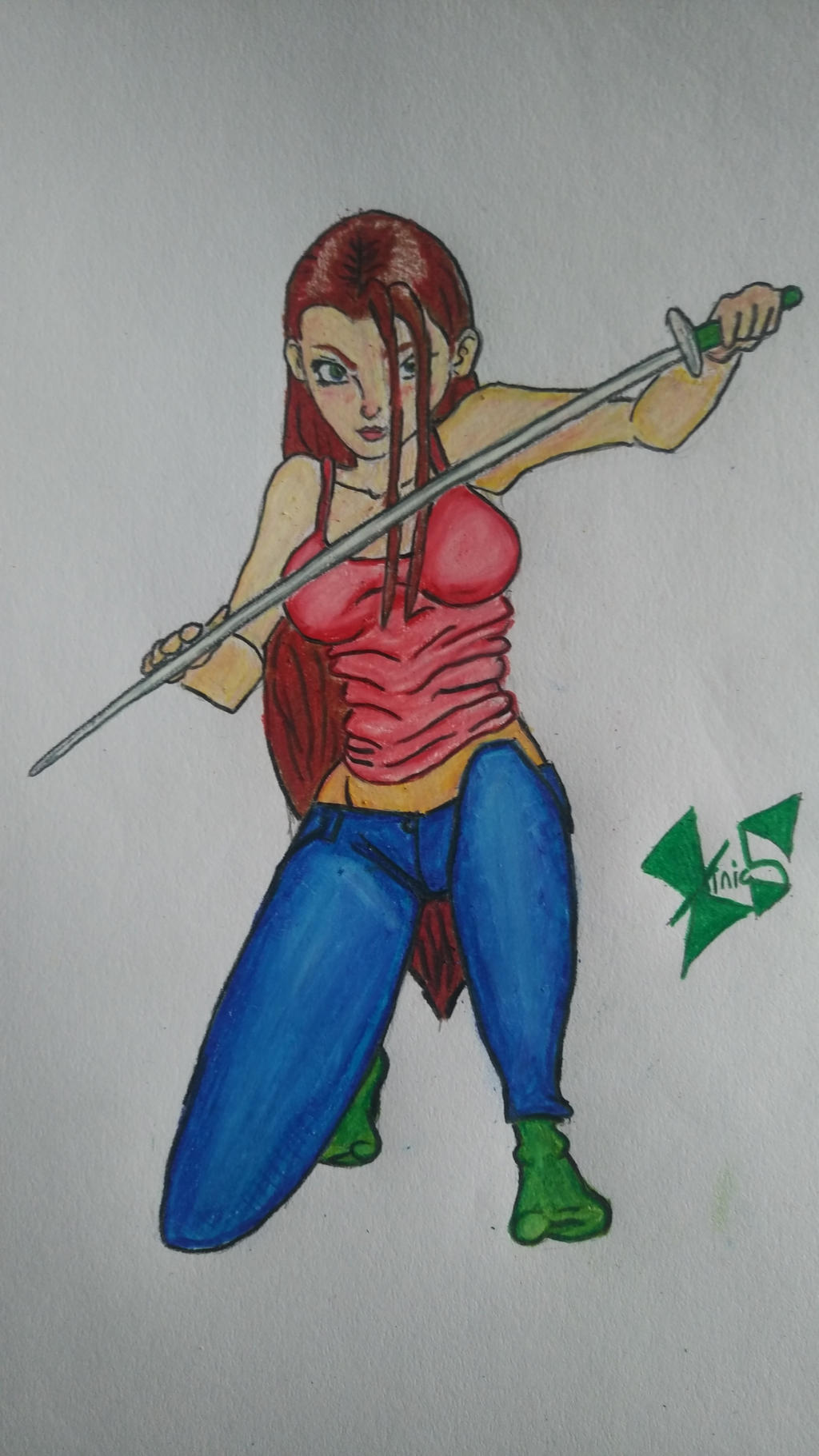 Katana Girl Prismacolor