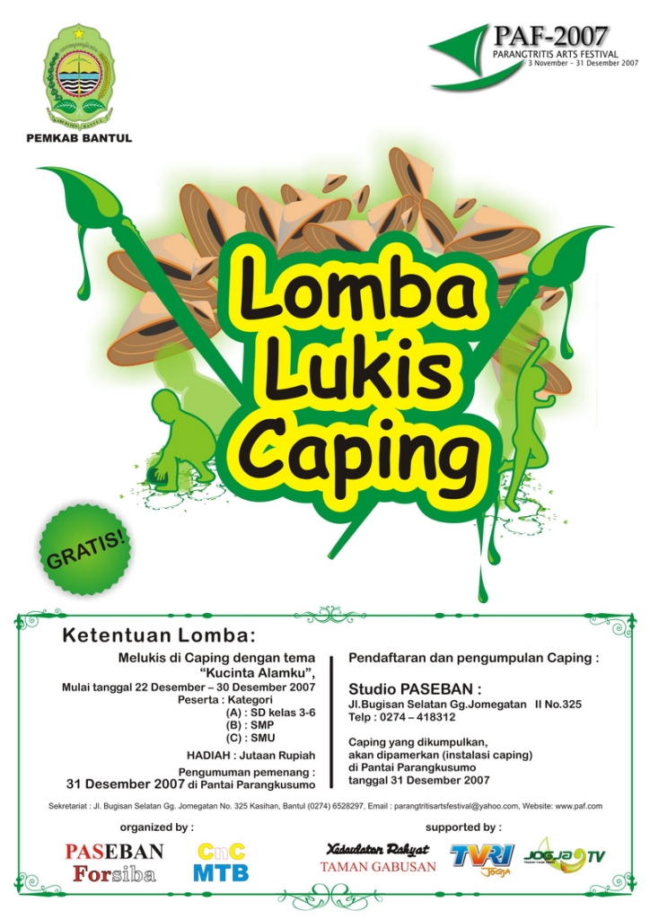 Poster Lomba Lukis Caping