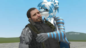 Nika sharkeh kissing a HECU marine