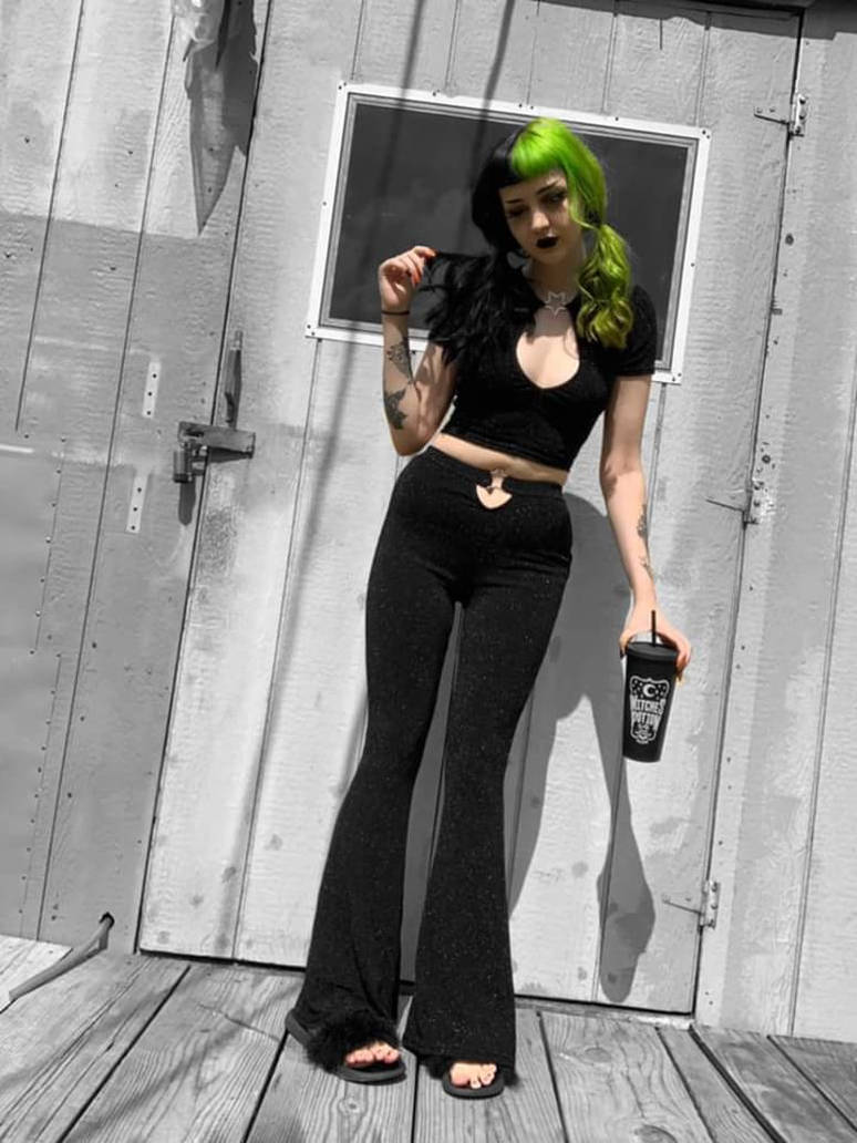 Green hair goth 2 by exoticgoddess95 on DeviantArt