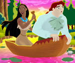 JR and Poca in Canoe Version 2