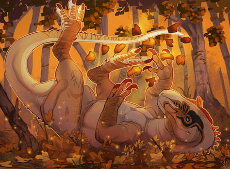 COMMISSION - Rolling in the leaves