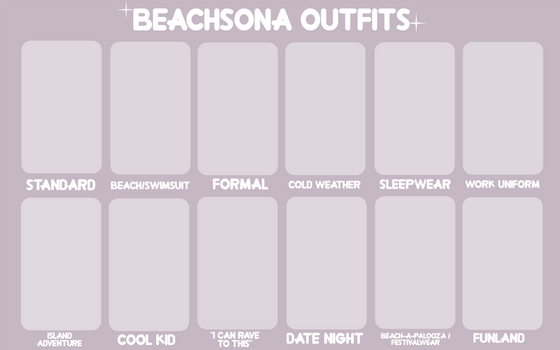 Beachsona Outfits - Blank Template