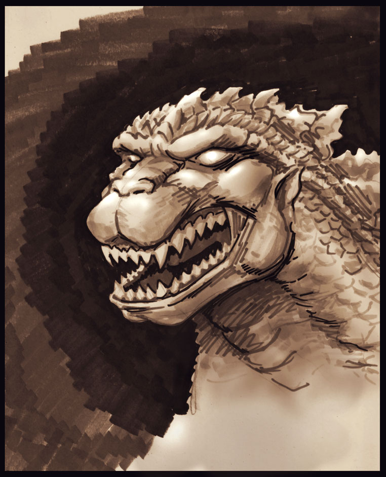 Godzilla Marker Sketch