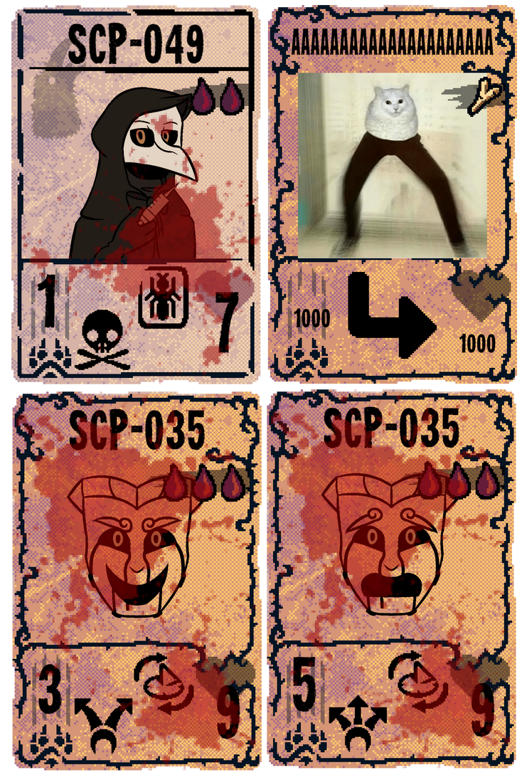 SCP + Inscryption crossover - cards by IndoorsCat on DeviantArt